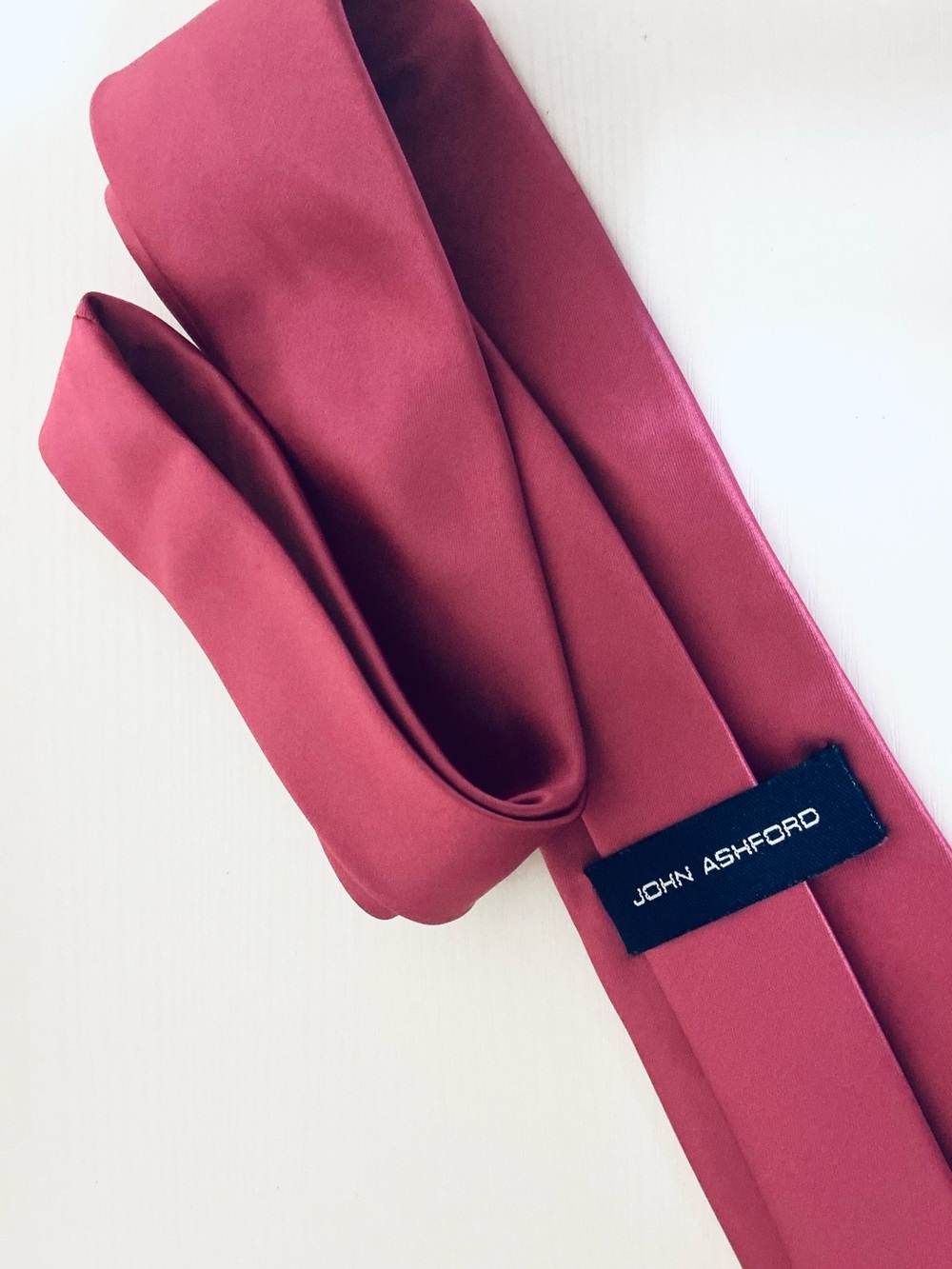 John Ashford Satin Mauve Tie